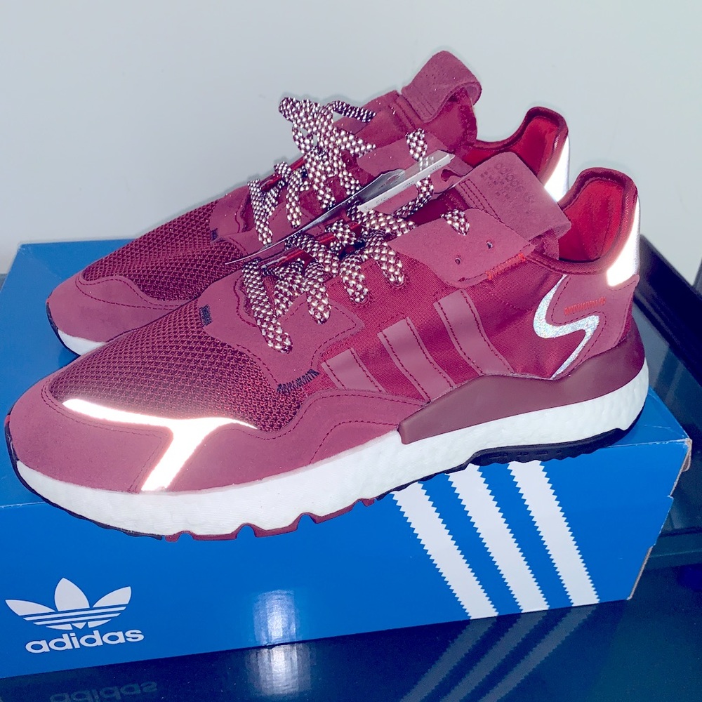 Adidas nite jogger burgundy 10.5 deadstock